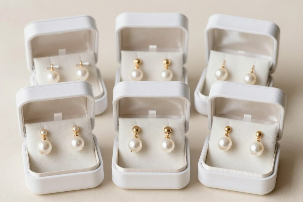 pearl earrings set for bridesmaid jewelry gifts pearl earrings set for bridesmaid jewelry gifts