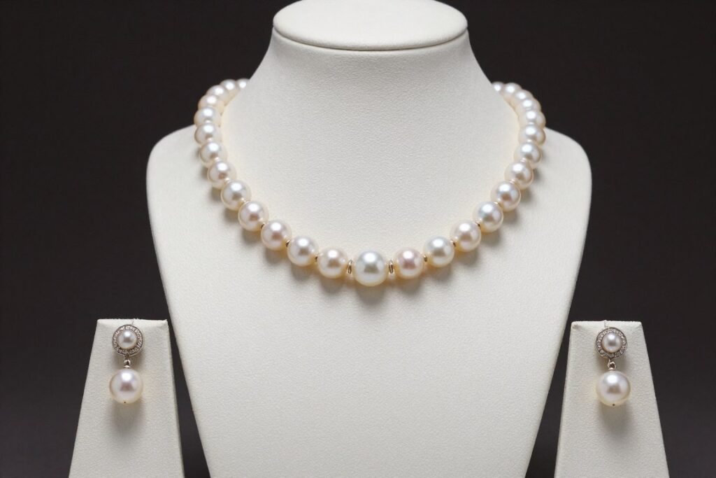 pearl jewelry set for classic wedding
