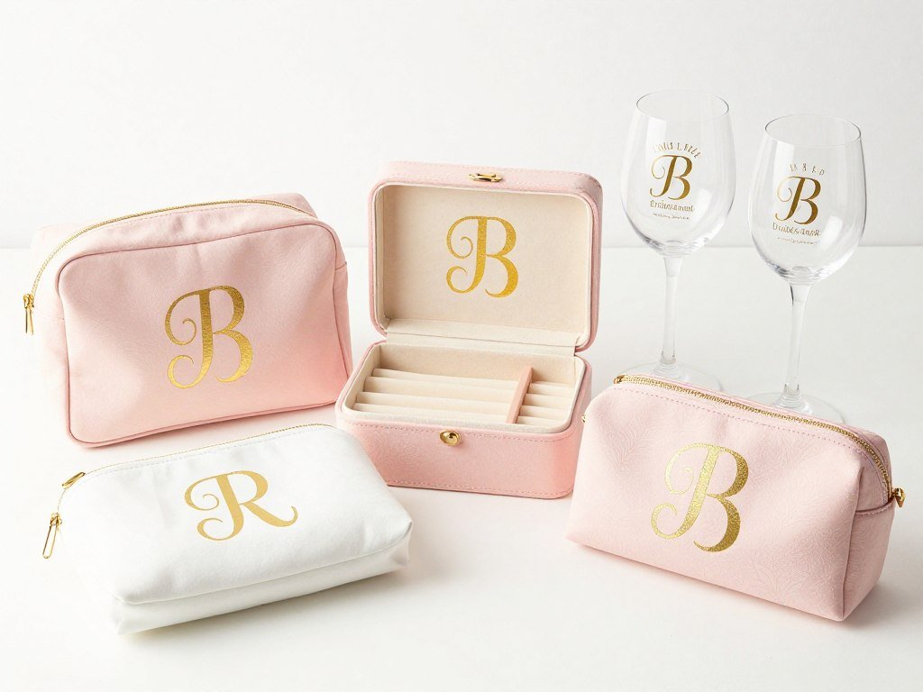 personalized bridesmaid proposal gifts with monograms