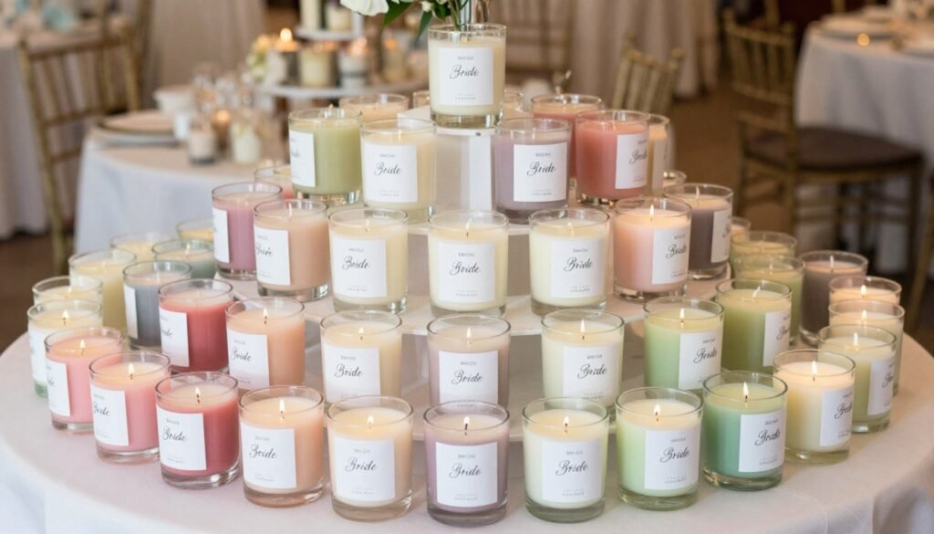 personalized candles as bridal shower favors and decor personalized candles as bridal shower favors and decor