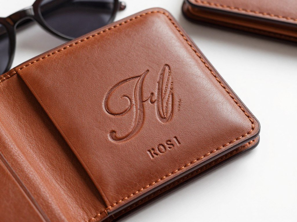 personalized leather wallet with custom engraving