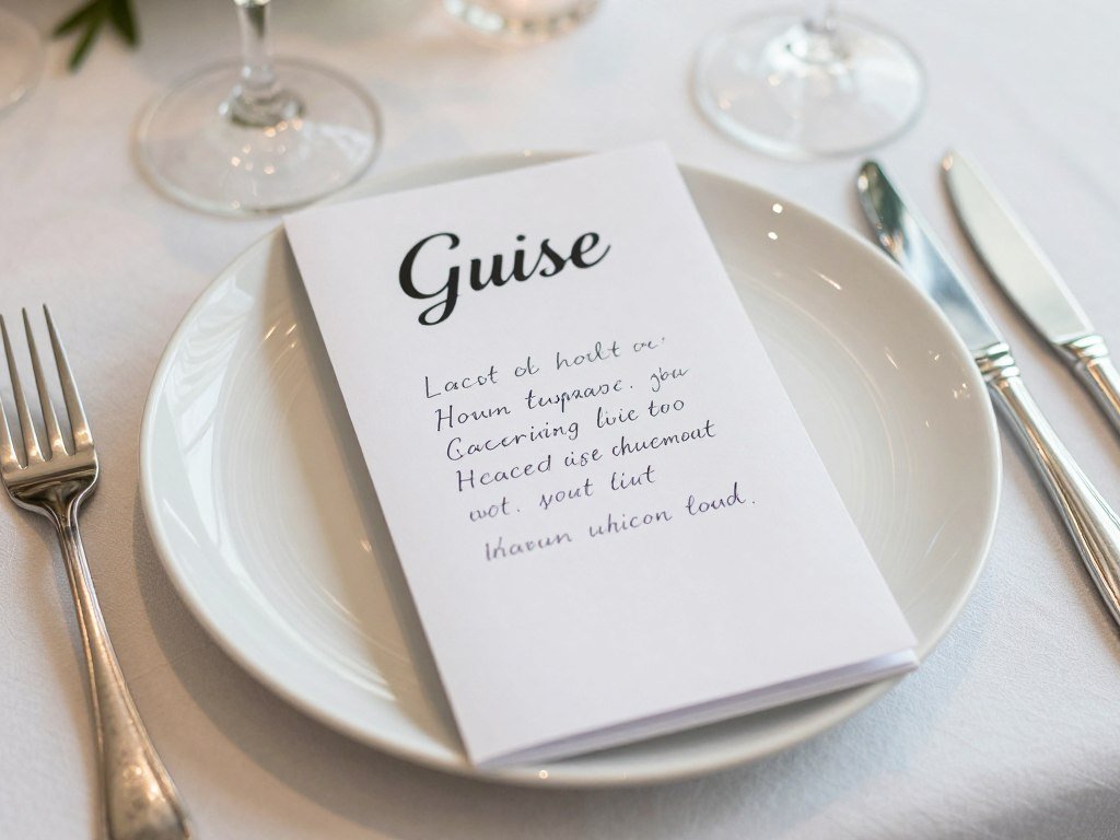 personalized place settings with guest details