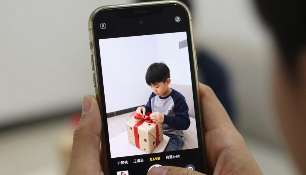 phone photographing ring bearer proposal moment for pinterest