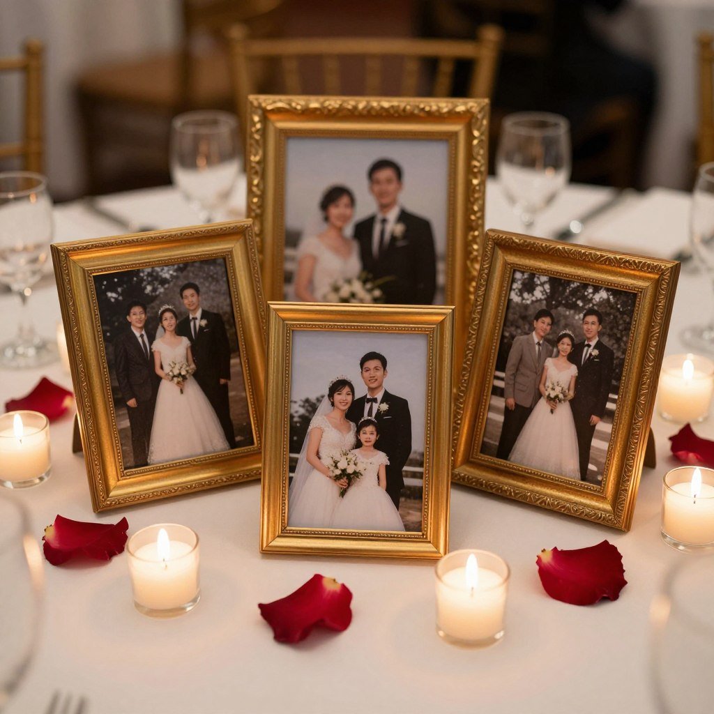 photo display wedding centerpieces with vintage frames photo display wedding centerpieces with vintage frames