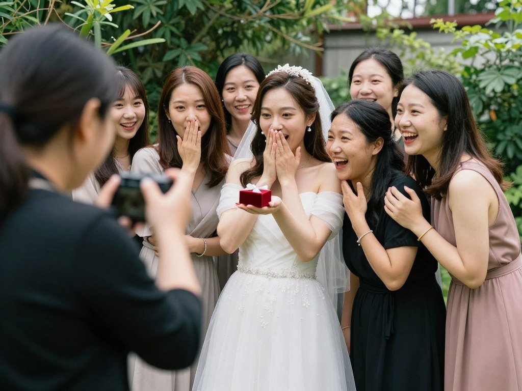 photographer capturing bridesmaid proposal moment