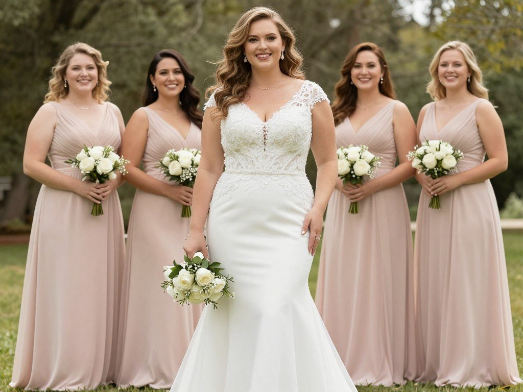 plus size bridesmaid dress elegant style