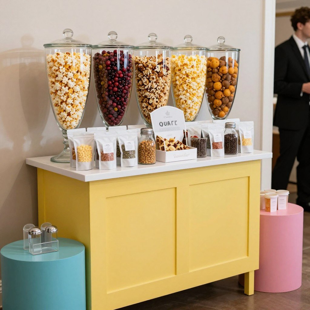 popcorn bar at wedding