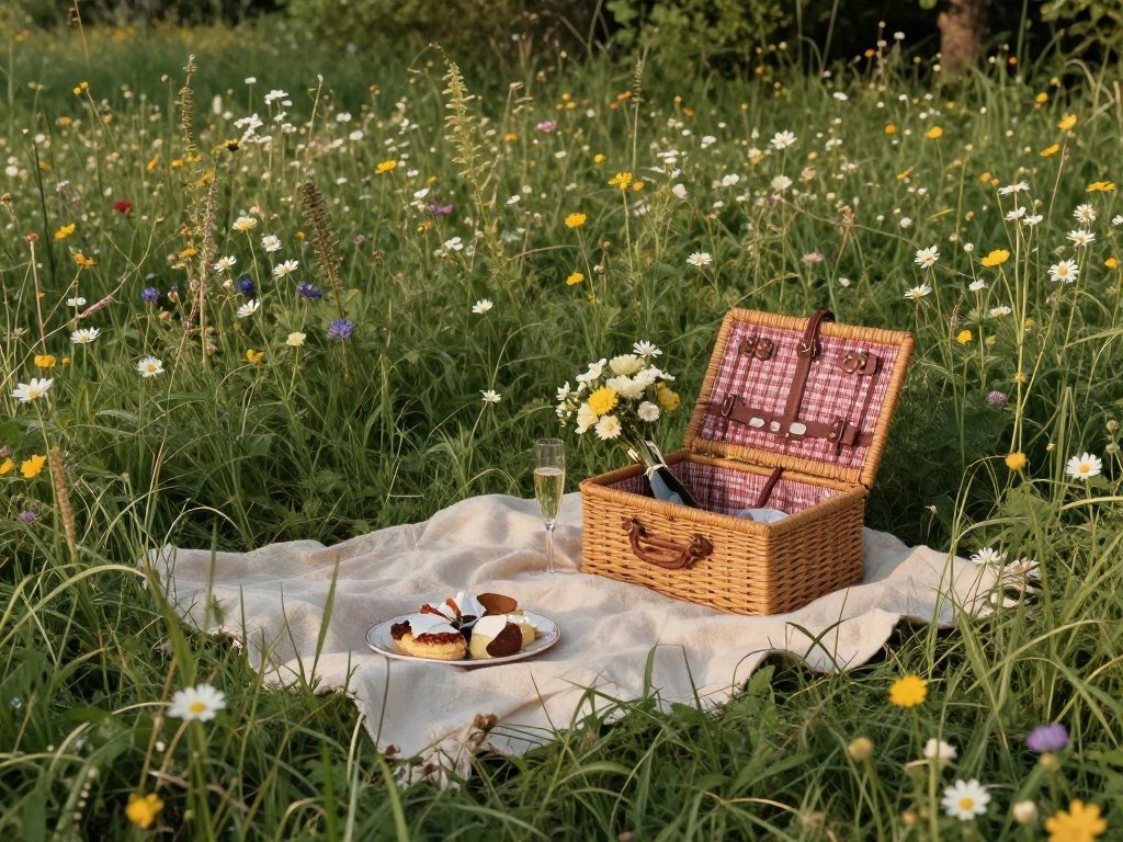 private picnic setup in secluded outdoor location