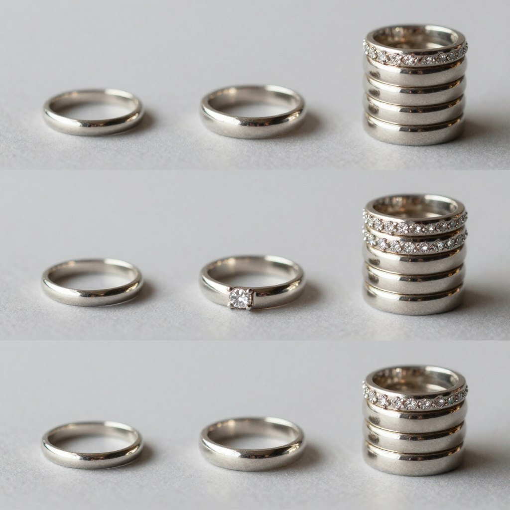 progressive ring stack showing gradual addition over time progressive ring stack showing gradual addition over time