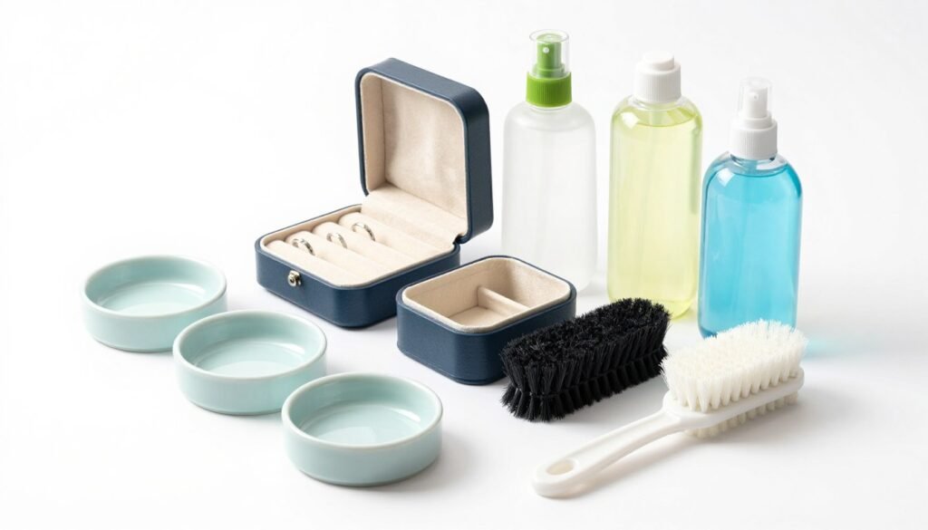 proper ring storage and cleaning supplies for jewelry care