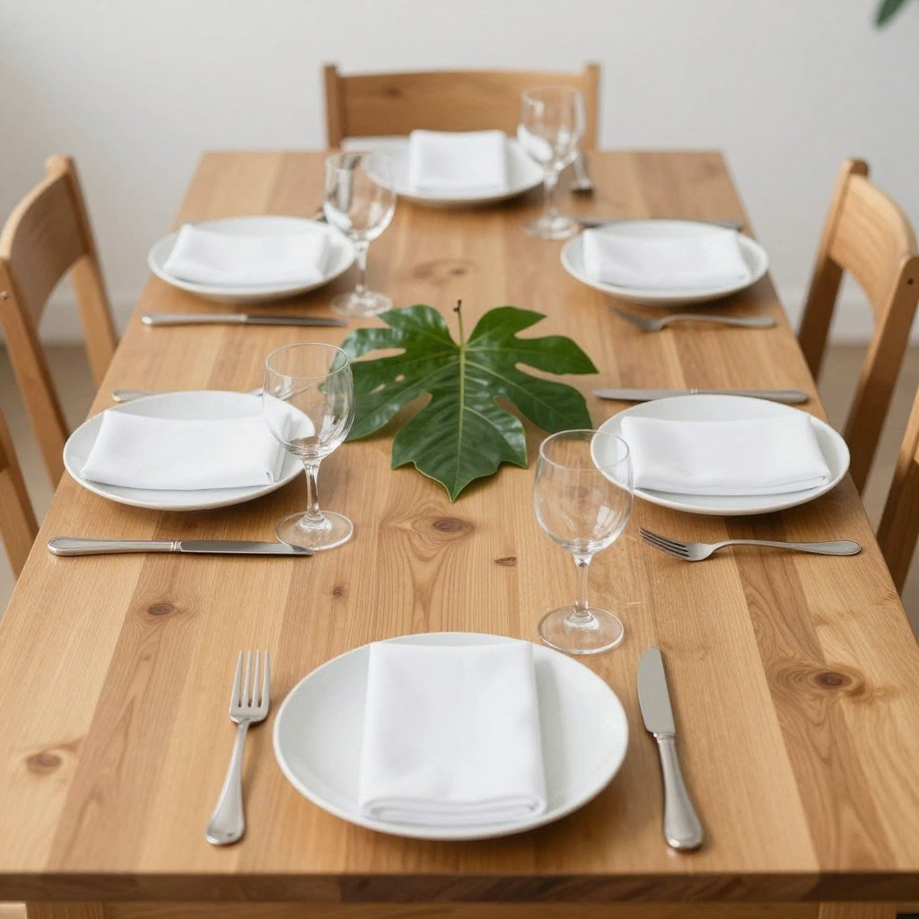 properly spaced table setting