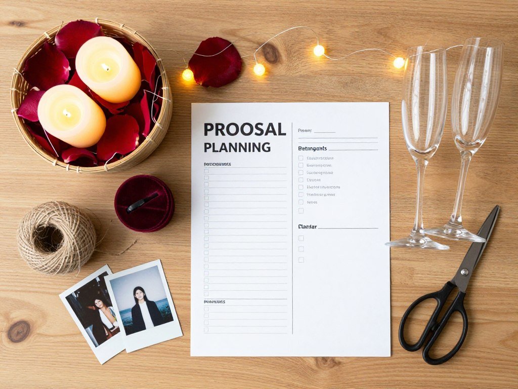 proposal supplies and decorations laid out for planning proposal supplies and decorations laid out for planning