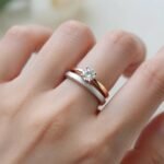 ring stacking ideas wedding bands with mixed metal combination