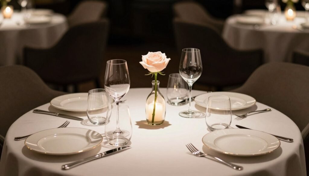 romantic private dinner date setup
