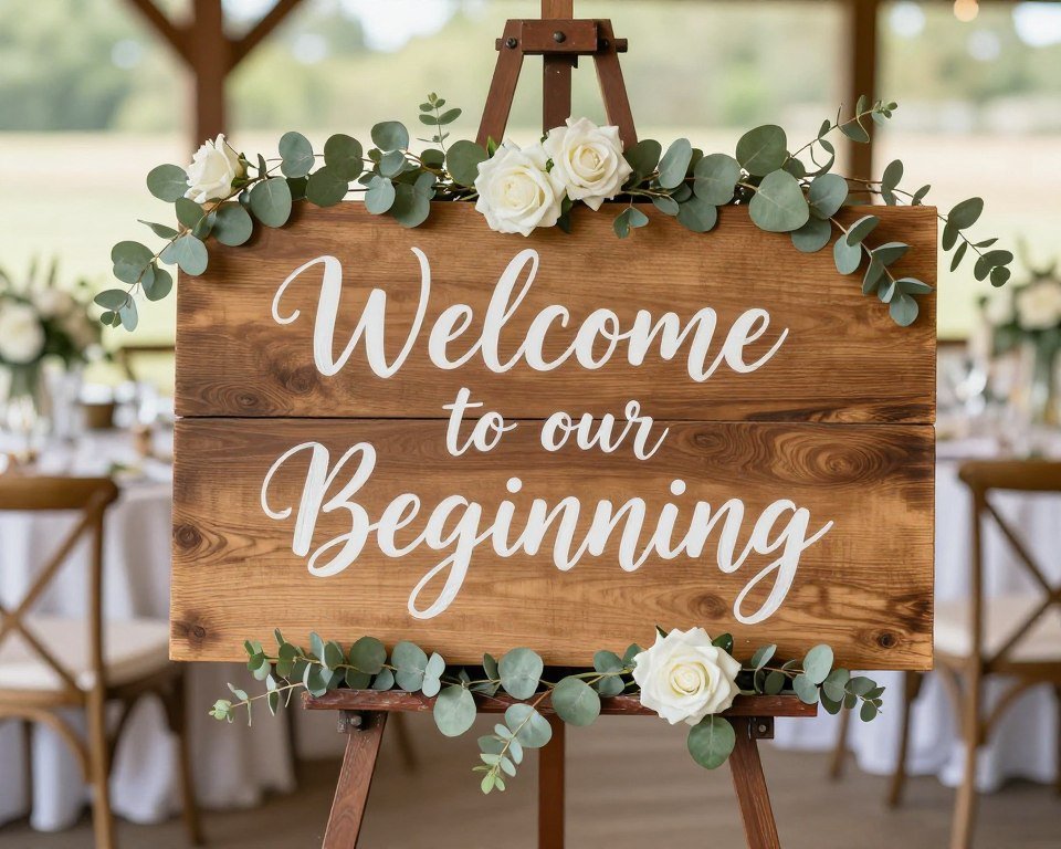 rustic welcome sign wedding decoration ideas rustic welcome sign wedding decoration ideas
