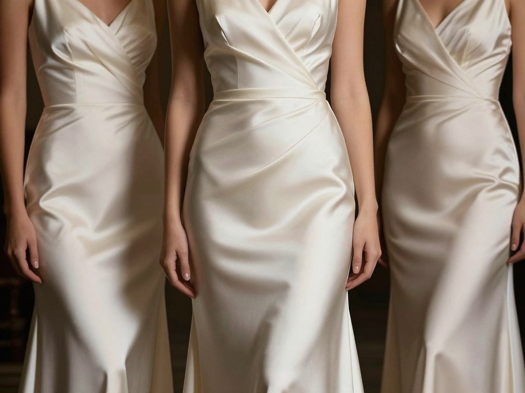 satin bridesmaid dress luxurious sheen