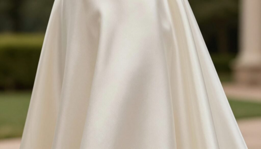 satin fabric bridesmaid dress detail sheen