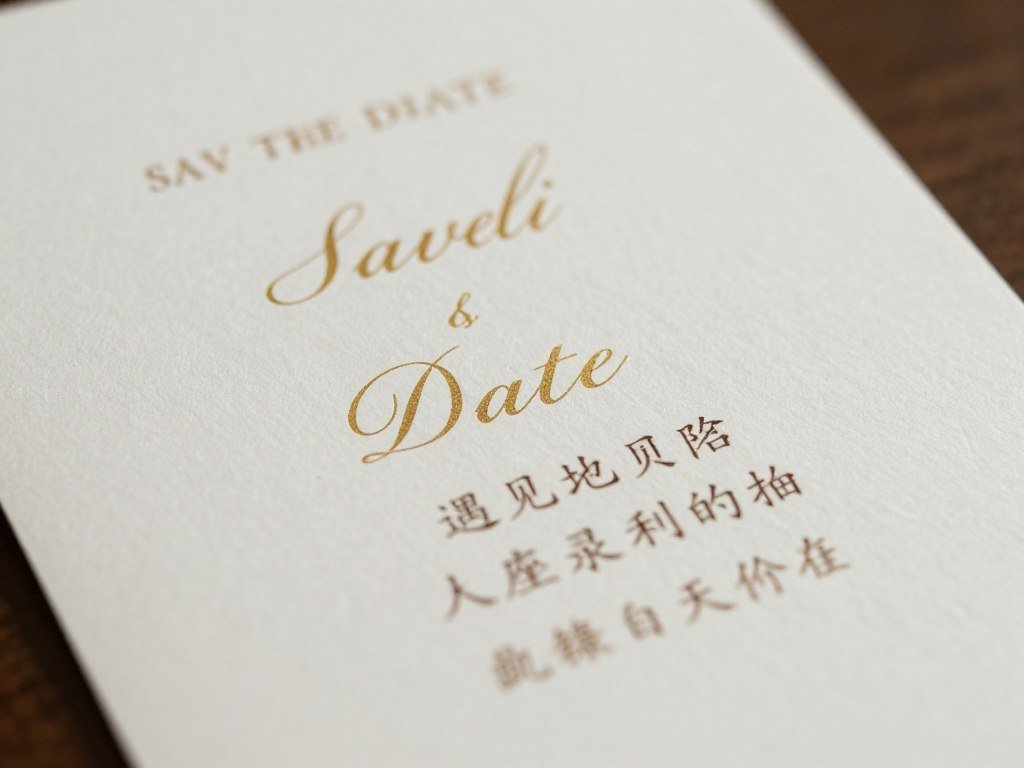 save the date card showing proper wording example