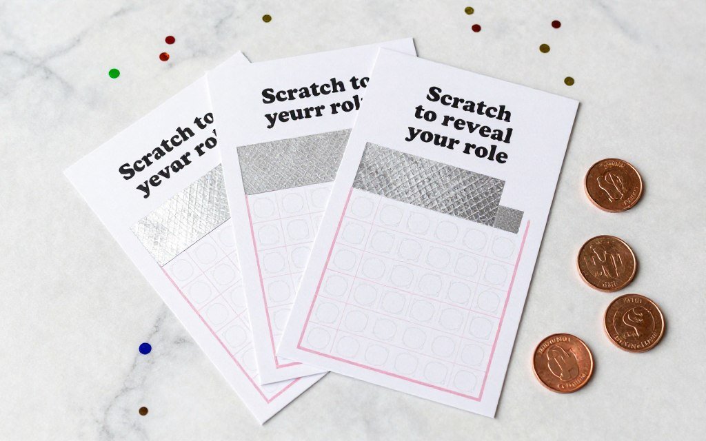 scratch off bridesmaid proposal cards with coins