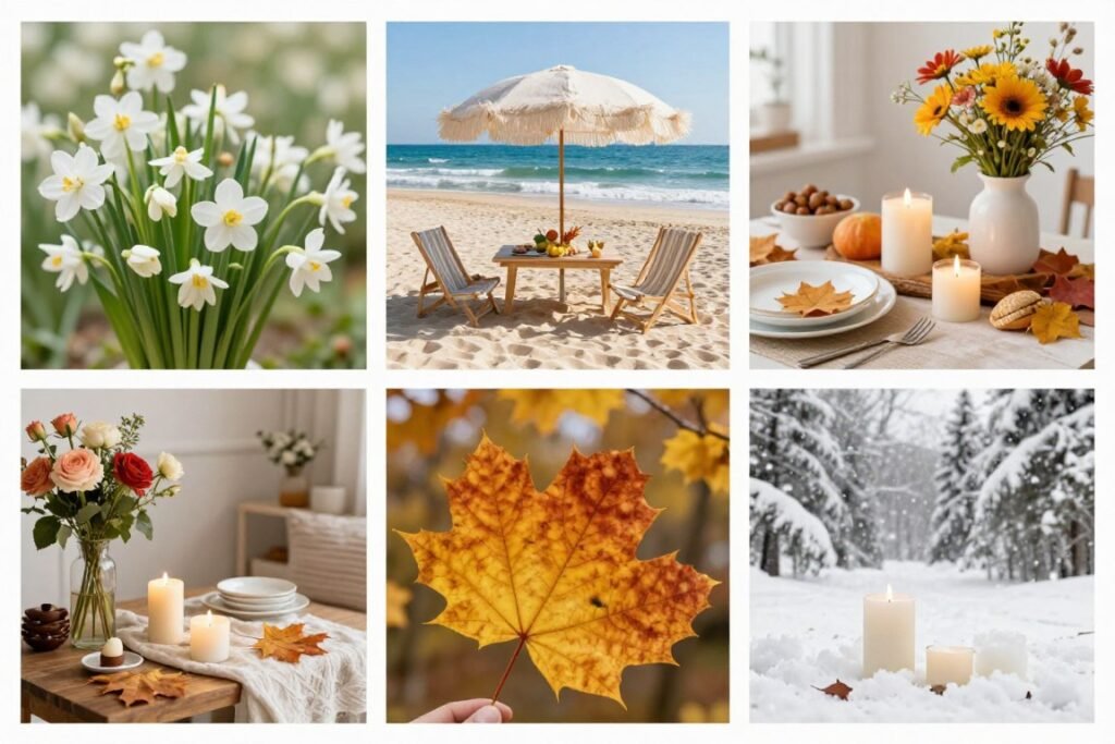 seasonal proposal decorations for different weather