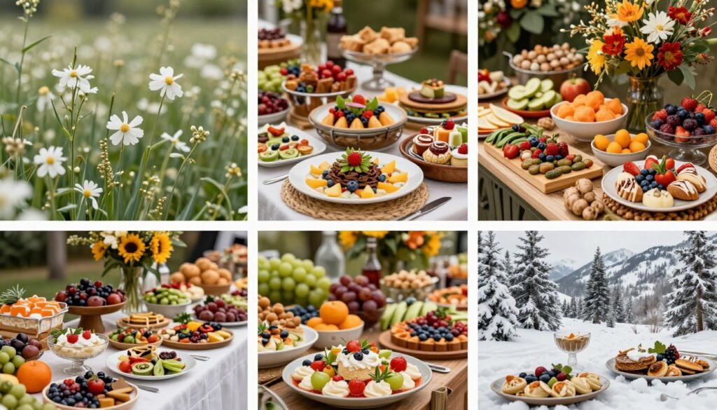 seasonal wedding food displays