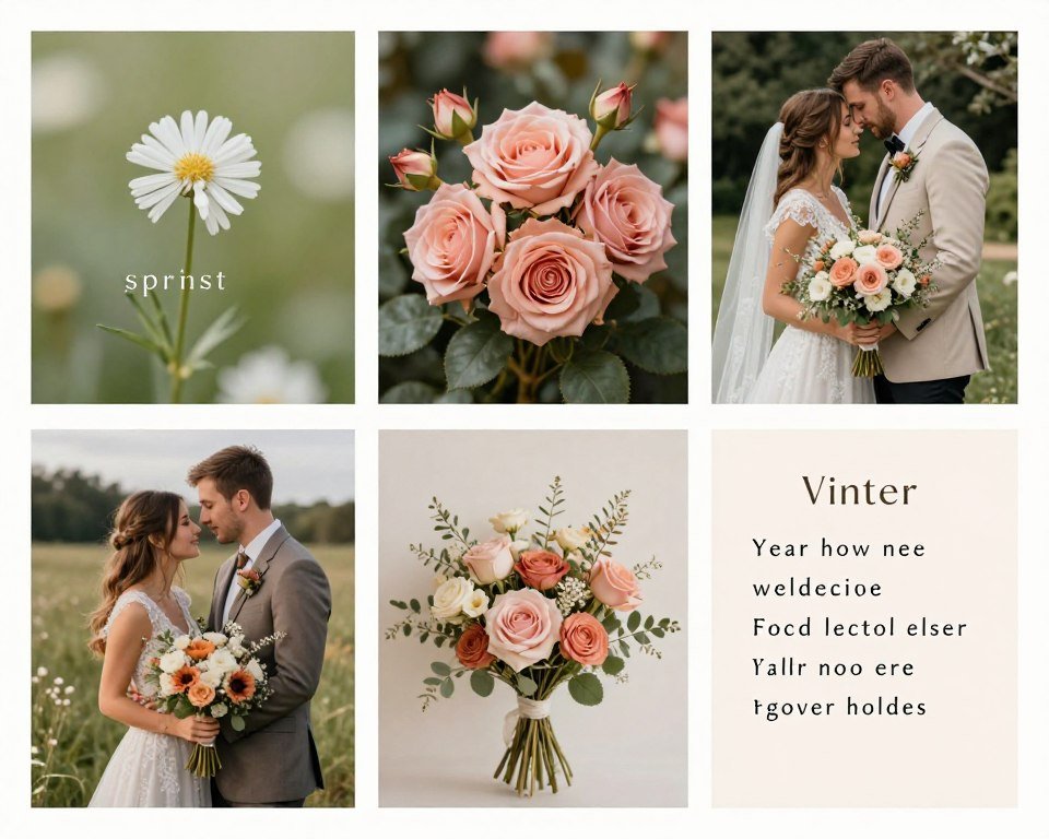 seasonal wedding planning with four seasons represented