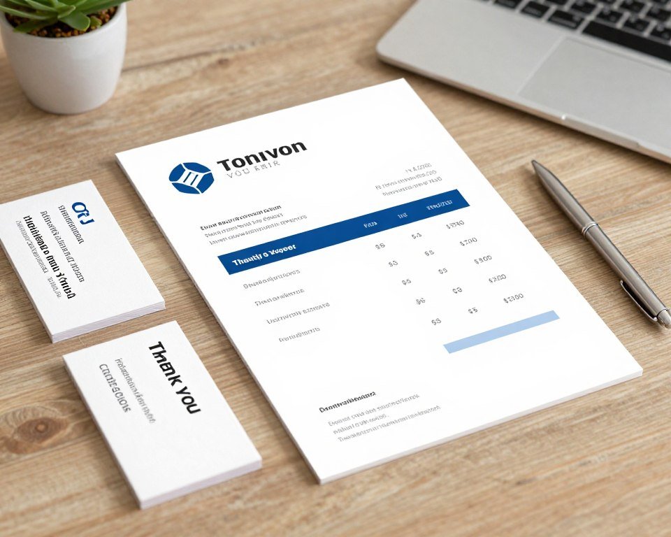 service provider thank you card with professional appreciation message