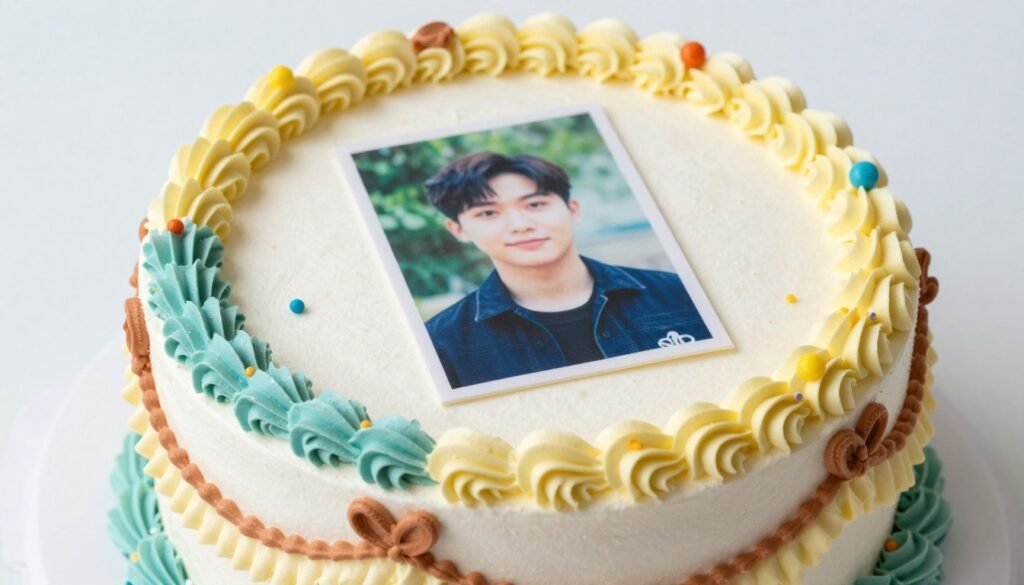 sheet cake with edible photo image on top