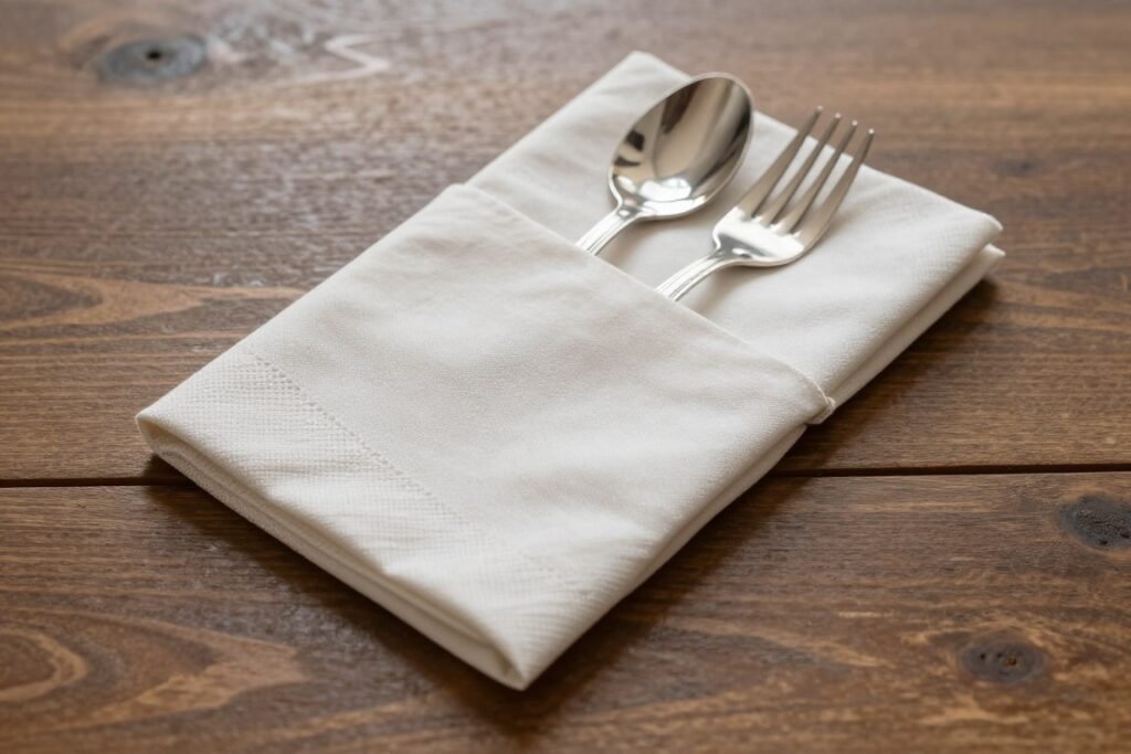 silverware pocket napkin fold
