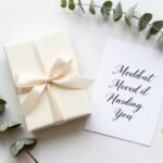 Simple Bridesmaid Proposal Ideas That Celebrate Your Friendship simple bridesmaid proposal setup with handwritten card and small gift box