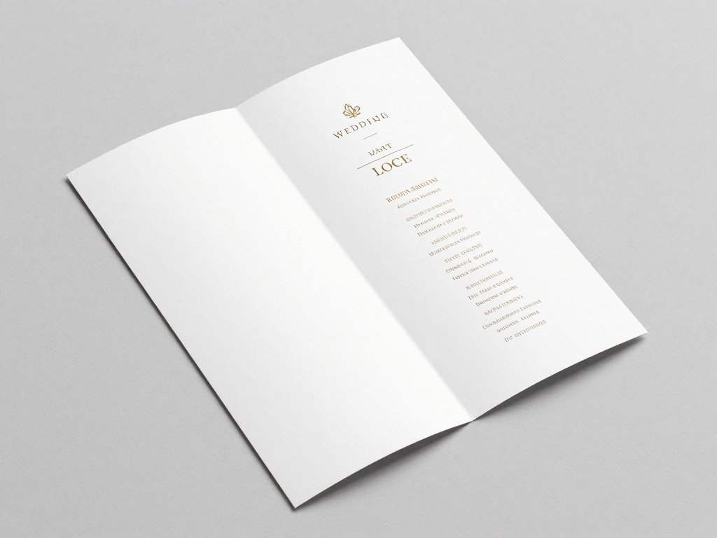 simple budget wedding program with clean design simple budget wedding program with clean design