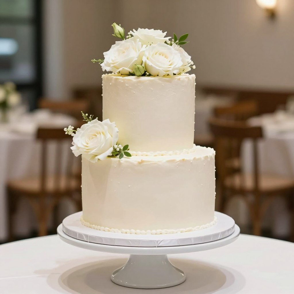 simple elegant small wedding cake