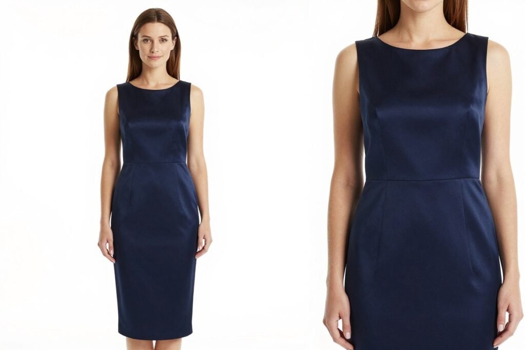 sleek sheath bridesmaid dress modern style