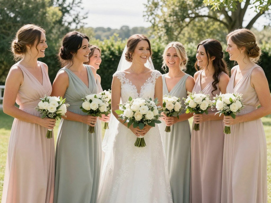 sleeveless bridesmaid dresses outdoor summer