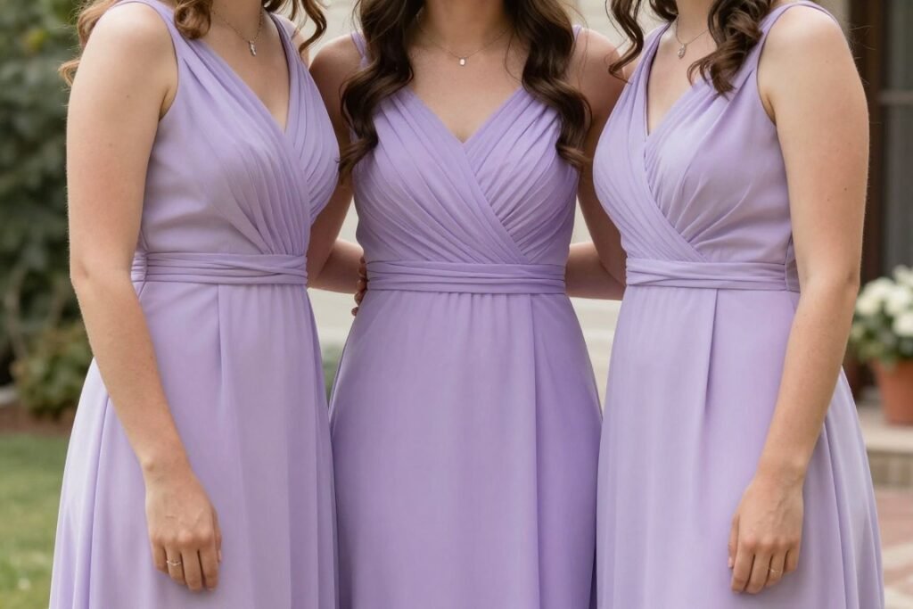 small group of three bridesmaids
