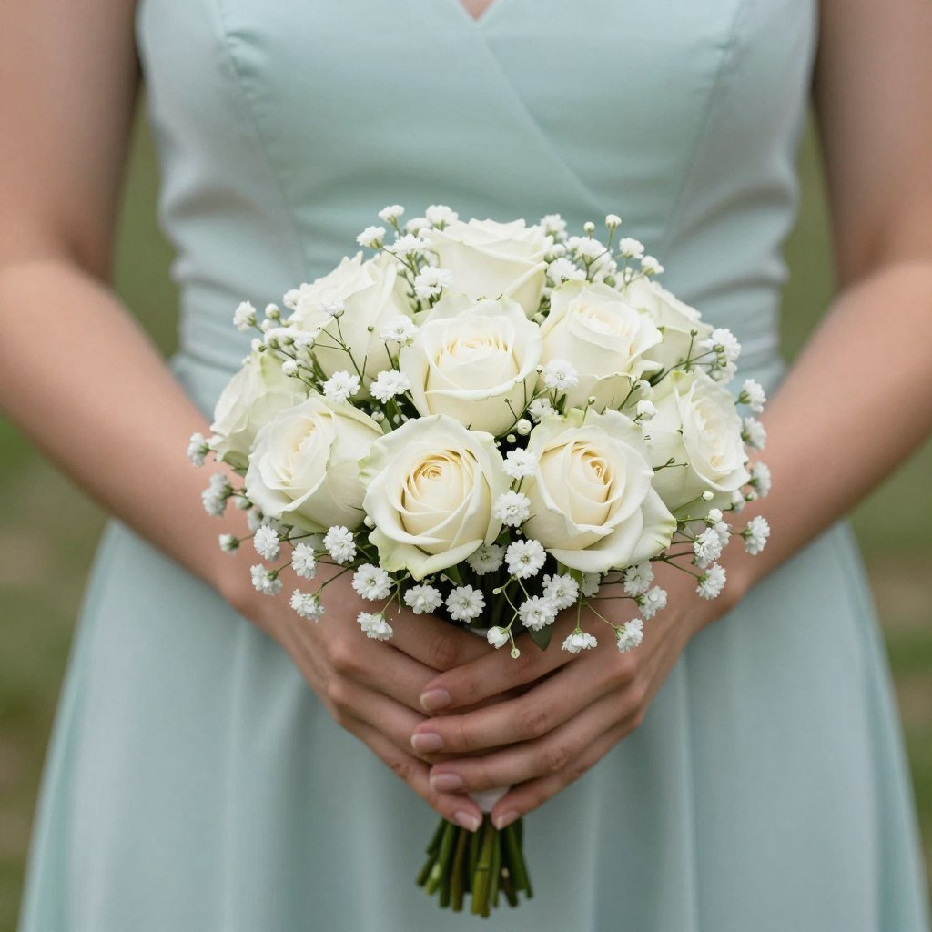 small petite bridesmaid bouquet held in hands small petite bridesmaid bouquet held in hands