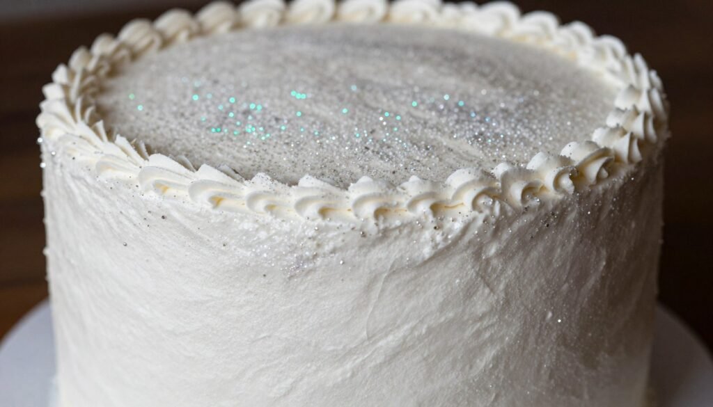 sparkly cake covered in edible glitter