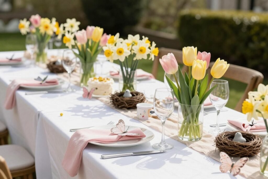 spring bridal shower with pastel colors and tulips spring bridal shower with pastel colors and tulips