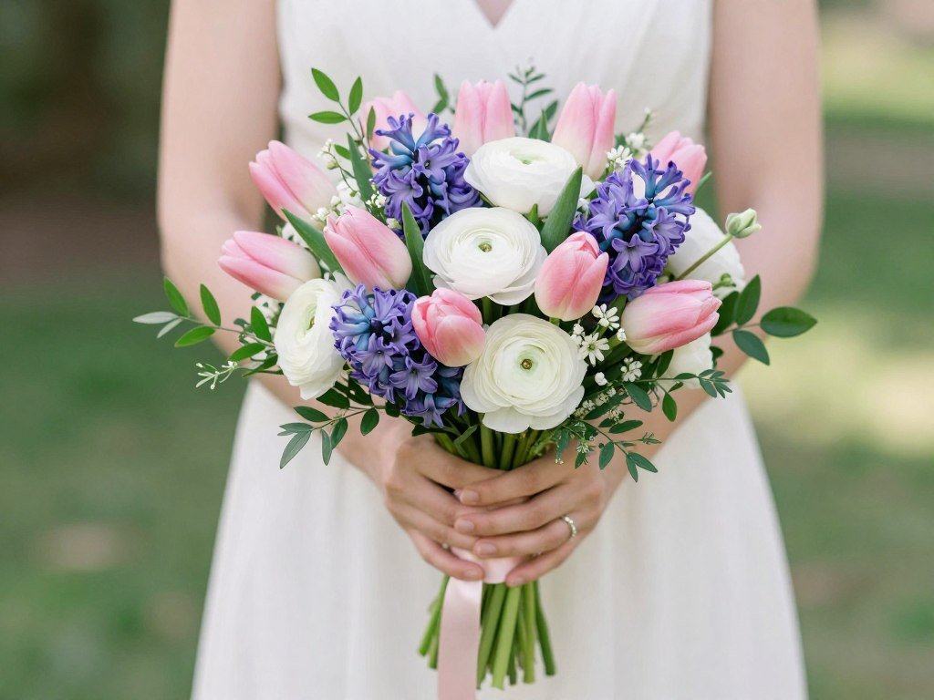 spring bridesmaid bouquet with tulips and ranunculus spring bridesmaid bouquet with tulips and ranunculus
