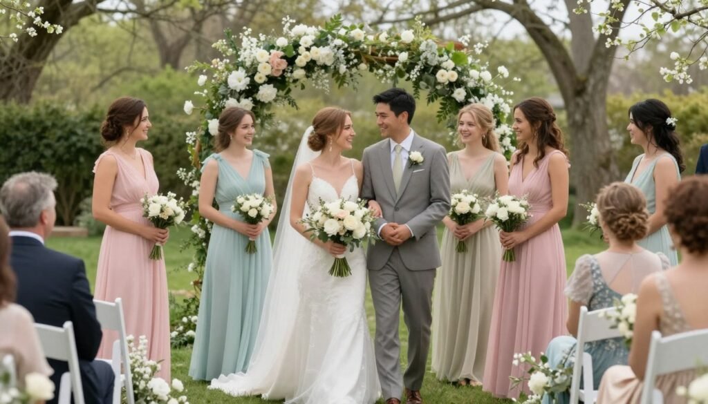 spring bridesmaid dresses garden wedding