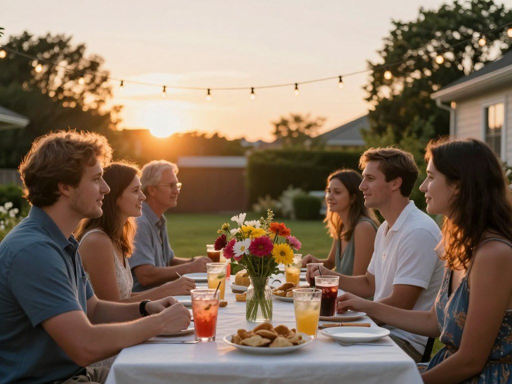 summer backyard rehearsal dinner