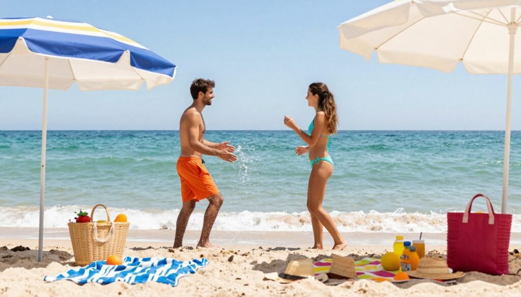 summer beach date couples activity