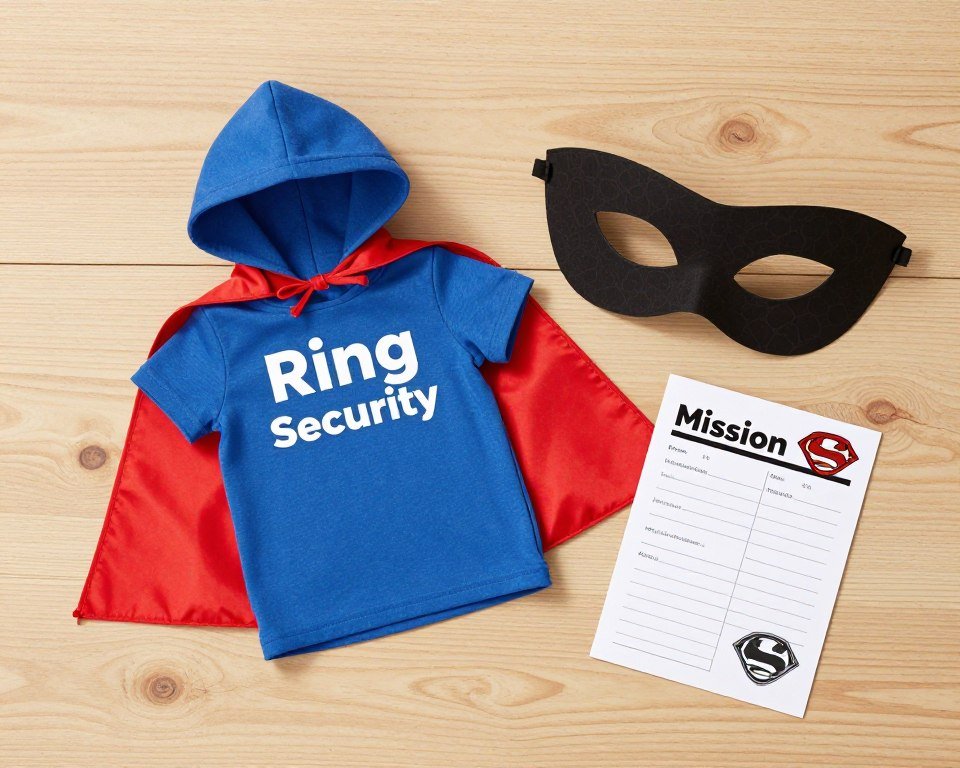 superhero themed ring bearer proposal with cape and mask