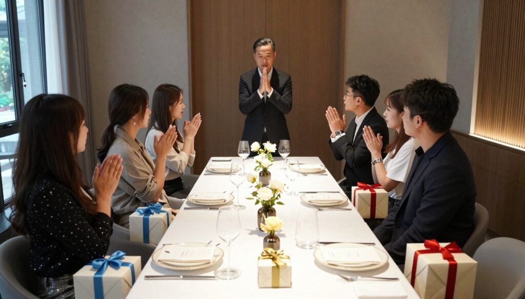 surprise groomsman proposal presentation setup