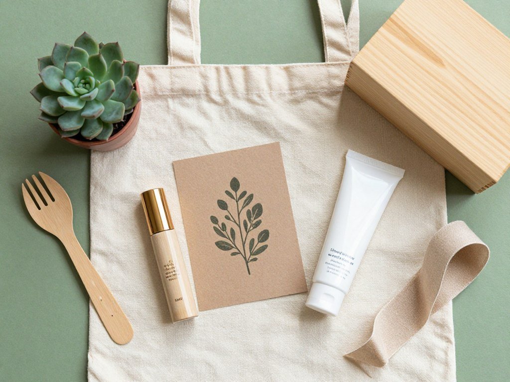 sustainable bridesmaid proposal with eco-friendly items and packaging