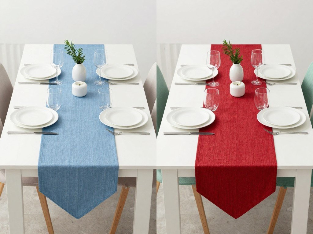 table runners in different colors showing mood and atmosphere variations table runners in different colors showing mood and atmosphere variations