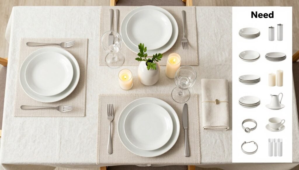 table setting essentials collection display