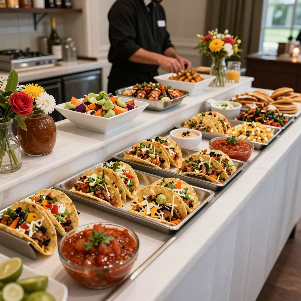 taco bar wedding station