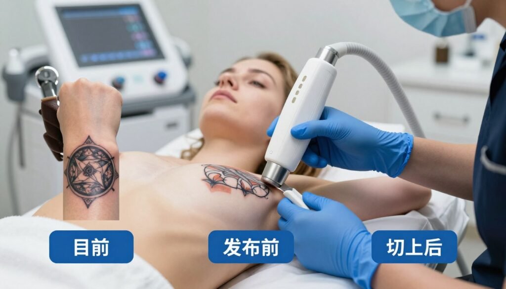 tattoo removal process and cover-up options demonstration