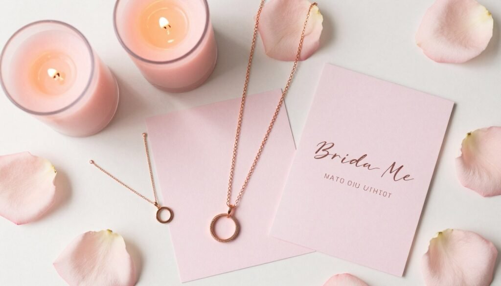 themed bridesmaid proposal with cohesive color scheme